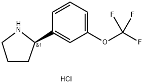 (R)-2-(3-(Trifluoromethoxy)phenyl)pyrrolidine hydrochloride Structure
