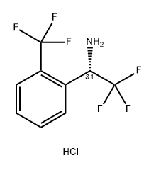 (S)-2,2,2-trifluoro-1-(2-(trifluoromethyl)phenyl)ethan-1-amine hydrochloride Struktur