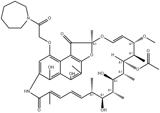 4-O-[2-(Hexahydro-1H-azepin-1-yl)-2-oxoethyl]rifamycin Structure
