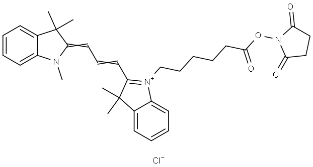 CYANINE3 NHS ESTER, 1393363-07-9, 结构式