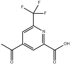 4-Acetyl-6-(trifluoromethyl)picolinic acid Struktur