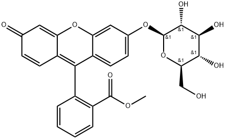 Fluorescein methyl ester β-D-glucopyranoside 化学構造式