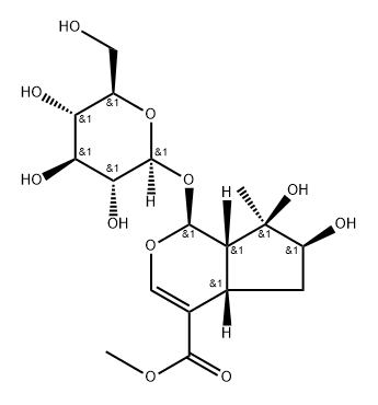 山栀子苷 A, 139687-24-4, 结构式
