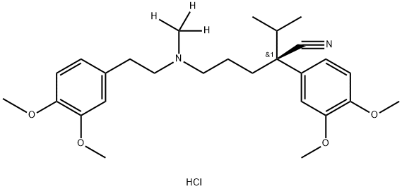 (S)-(-)-Verapamil-d3 HCl (N-methyl-d3)	 Struktur
