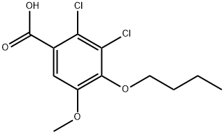 4-Butoxy-2,3-dichloro-5-methoxybenzoic acid 结构式
