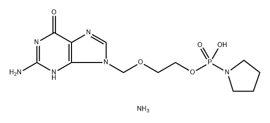Phosphonic acid, P-1-pyrrolidinyl-, mono[2-[(2-amino-1,6-dihydro-6-oxo-9H-purin-9-yl)methoxy]ethyl] ester, ammonium salt (1:1)