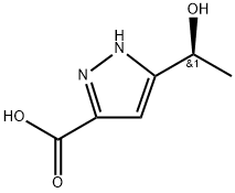 (S)-5-(1-Hydroxyethyl)-1H-pyrazole-3-carboxylic acid Struktur