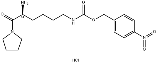 N-ε-(4-Nitrocarbobenzoxy)-L-lysine pyrrolidide hydrochloride Structure