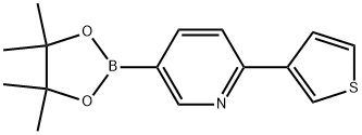 5-(4,4,5,5-Tetramethyl-1,3,2-dioxaborolan-2-yl)-2-(3-thienyl)pyridine Struktur