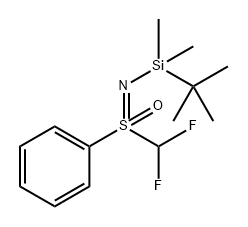 (R)-N-(tert-Butyl)diMethylsilyl-S-difluoroMethyl-S-phenylsulfoxiMine, ee: 99% Structure