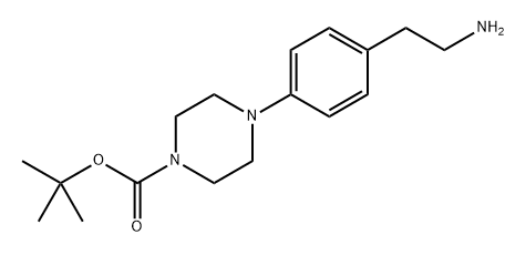 4-(4-(2-氨基乙基)苯基)哌嗪-1-羧酸叔丁酯 结构式