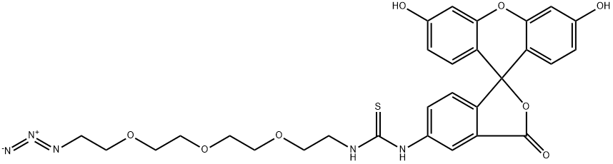 5-FITC-PEG3-AZIDE, 1402745-37-2, 结构式