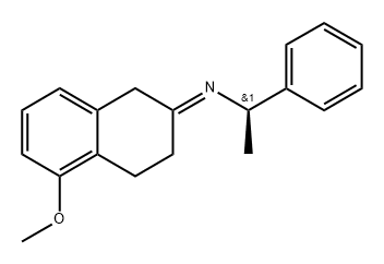 Benzenemethanamine, N-(3,4-dihydro-5-methoxy-2(1H)-naphthalenylidene)-α-methyl-, (αR)- Structure