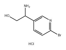 2-amino-2-(6-bromopyridin-3-yl)ethan-1-ol dihydrochloride 结构式
