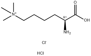 N-ε,N-ε,N-ε-Trimethyl-L-lysinium chloride hydrochloride 结构式