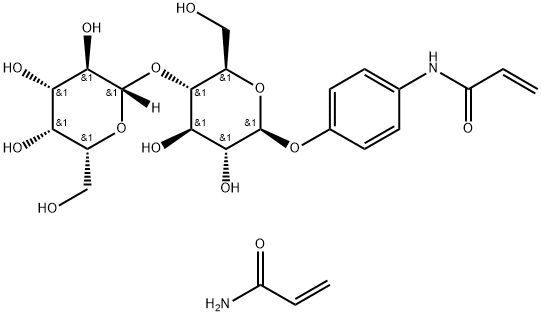poly(acrylamide-co-4-acrylamidophenyl lactoside) Struktur