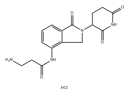 3-amino-N-[2-(2,6-dioxo-3-piperidinyl)-2,3-dihydro-1-oxo-1H-isoindol-4-yl]-Propanamide, hydrochloride Structure