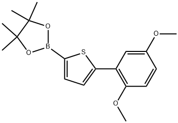 2-[5-(2,5-Dimethoxyphenyl)-2-thienyl]-4,4,5,5-tetramethyl-1,3,2-dioxaborolane 结构式
