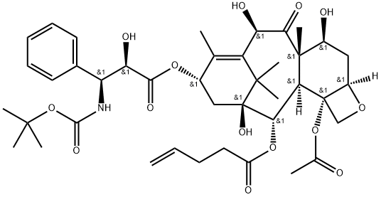 2-Debenzoyl-2-pentenoyl Docetaxel Structure