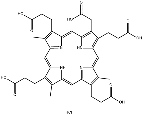 PENTACARBOXYLPORPHYRIN I DIHYDROCHLORIDE 结构式