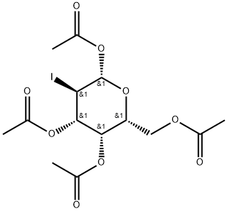 2-脱氧-2-碘-BETA-D-吡喃半乳糖四乙酸酯 结构式