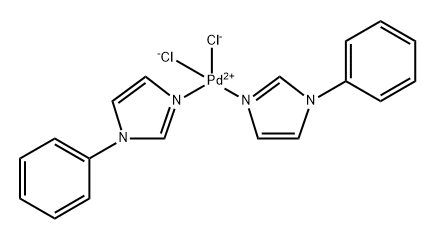 （SP-4-1）-二氯双（1-苯基-1H-咪唑-κN3）-钯 ,1415116-29-8,结构式