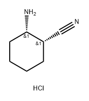 Cyclohexanecarbonitrile, 2-amino-, hydrochloride (1:1), (1R,2S)-rel- 结构式