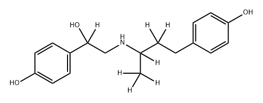 Ractopamine-d7 (Mixture of Diastereomers) Struktur