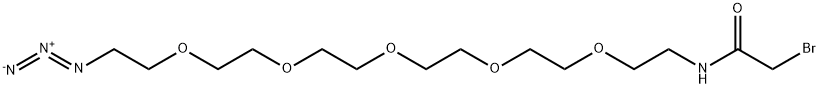 Bromoacetamido-PEG5 -Azide Structure