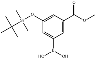 (3-((叔丁基二甲基硅烷基)氧基)-5-(甲氧基羰基)苯基)硼酸,1416251-98-3,结构式