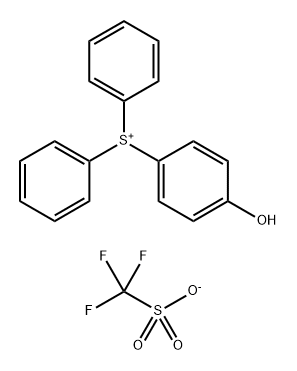 Diphenyl(p-hydroxyphenyl)sulfonium trifluoromethanesulfonate Structure