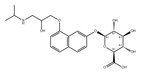 (+/-)-7-羟基普萘洛尔葡糖苷酸, 1418018-59-3, 结构式