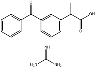 2-(3-苯甲酰苯基)丙酸胍, 1418139-48-6, 结构式