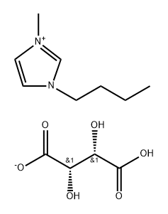 1-Butyl-3-methyl-3-imidazolium (2S,3S)-3-Carboxy-2,3-dihydroxypropanoate 结构式