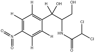 DL-苏式氯霉素-D5 结构式