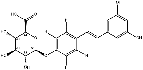 Resveratrol-d4 4'-Glucuronide Struktur
