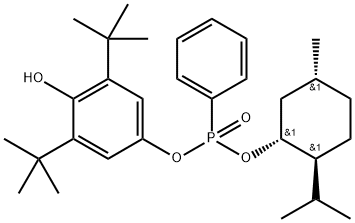 (SP)-(-)-薄荷基-3,5-二叔丁基-4-羟苯基苯基膦酸薄荷酯,1420991-95-2,结构式