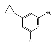 6-氯-4-环丙基吡啶-2-胺 结构式