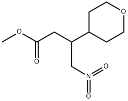 4-硝基-3-(四氢-2H-吡喃-4-基)丁酸甲酯 结构式