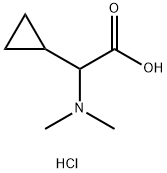 2-cyclopropyl-2-(dimethylamino)acetic acid hydrochloride Struktur