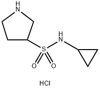 N-Cyclopropylpyrrolidine-3-sulfonamide hydrochloride,1423024-85-4,结构式