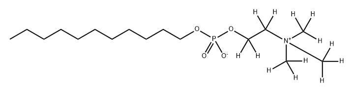 正十一烷基磷酸胆碱-D13 结构式
