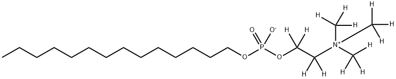 [2H13]-正十四烷基磷酸胆碱, 1423264-51-0, 结构式