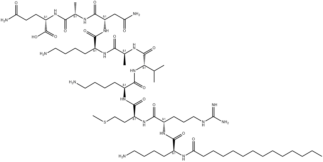 Pep2m, myristoylated Structure