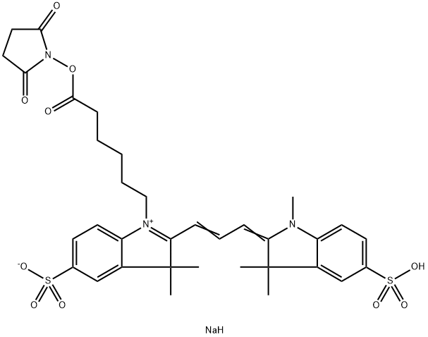 磺化Cy3活化酯 结构式