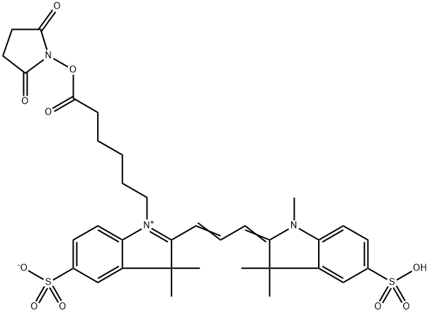 CY3-SULFO琥珀酰亚胺酯, 1424433-17-9, 结构式
