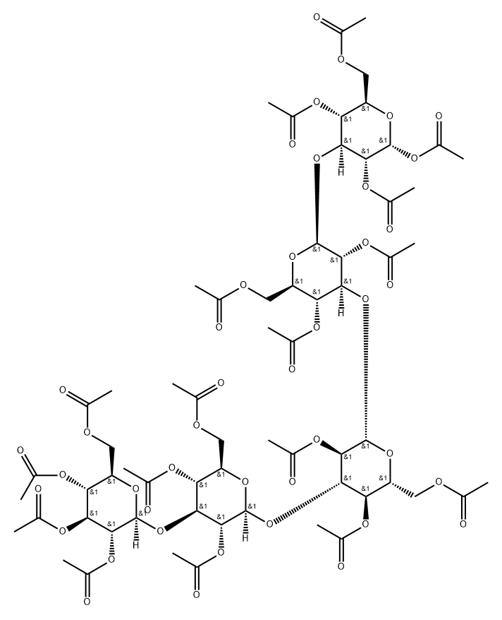 (1-3)glucopentaose peracetate Struktur