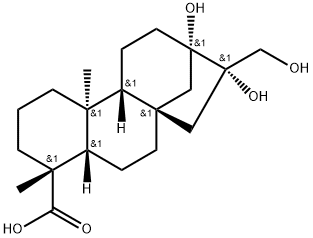 ent-13,16β,17-Trihydroxykauran-19-oic acid Struktur