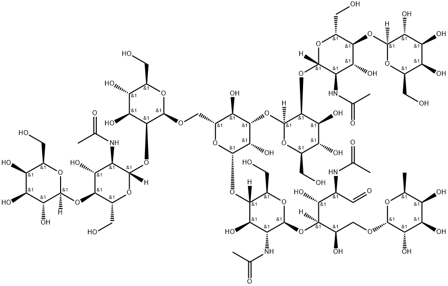 MANNOTRIOSE-(FUCOSYL-DI-(N-ACETYL-D-*GLUCOSAMINE))-B Structure