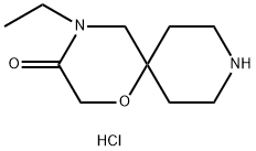 4-ethyl-1-oxa-4,9-diazaspiro[5.5]undecan-3-one hydrochloride,1426050-77-2,结构式